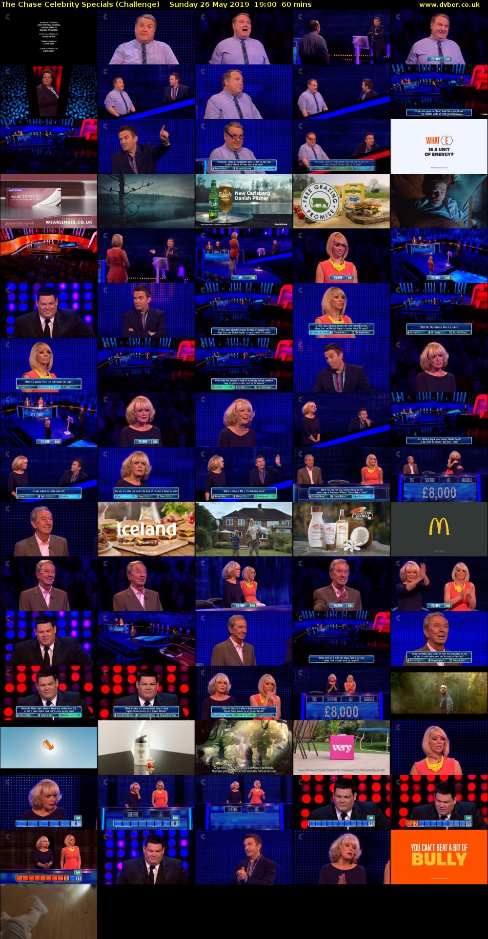 The Chase Celebrity Specials (Challenge) Sunday 26 May 2019 19:00 - 20:00