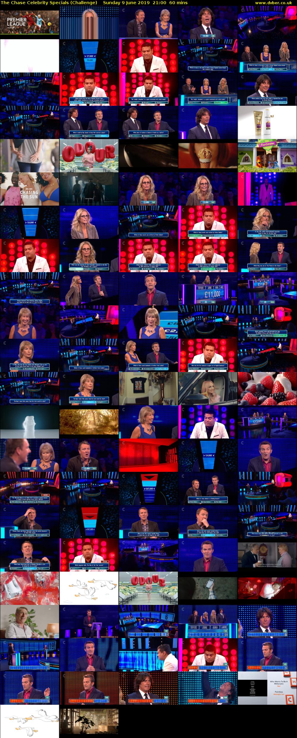 The Chase Celebrity Specials (Challenge) Sunday 9 June 2019 21:00 - 22:00