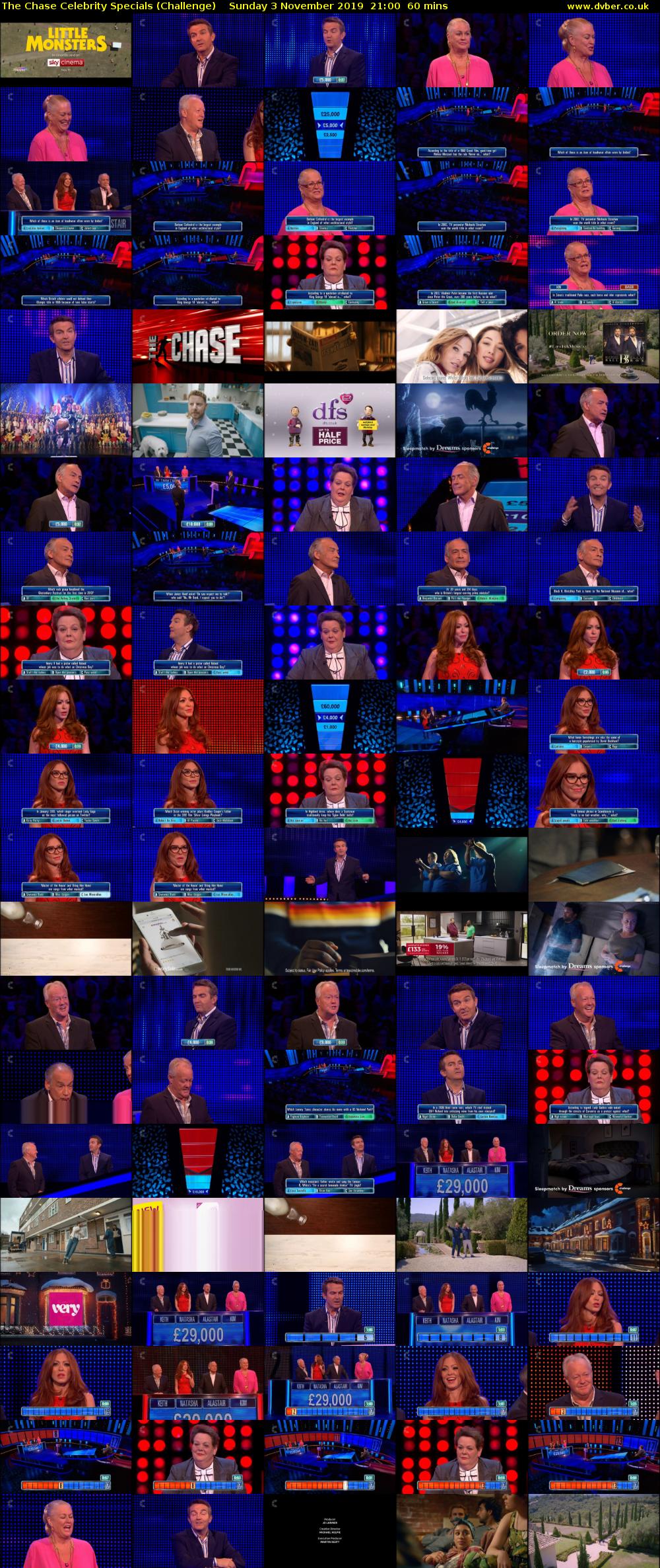 The Chase Celebrity Specials (Challenge) Sunday 3 November 2019 21:00 - 22:00