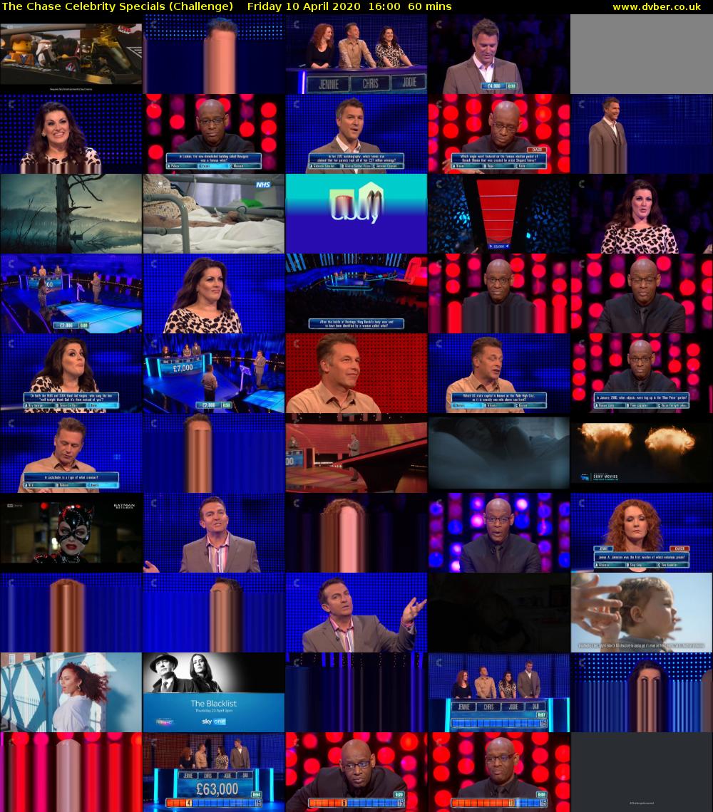 The Chase Celebrity Specials (Challenge) Friday 10 April 2020 16:00 - 17:00