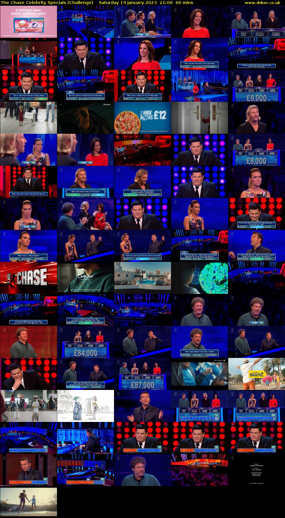 The Chase Celebrity Specials (Challenge) Saturday 14 January 2023 21:00 - 22:00