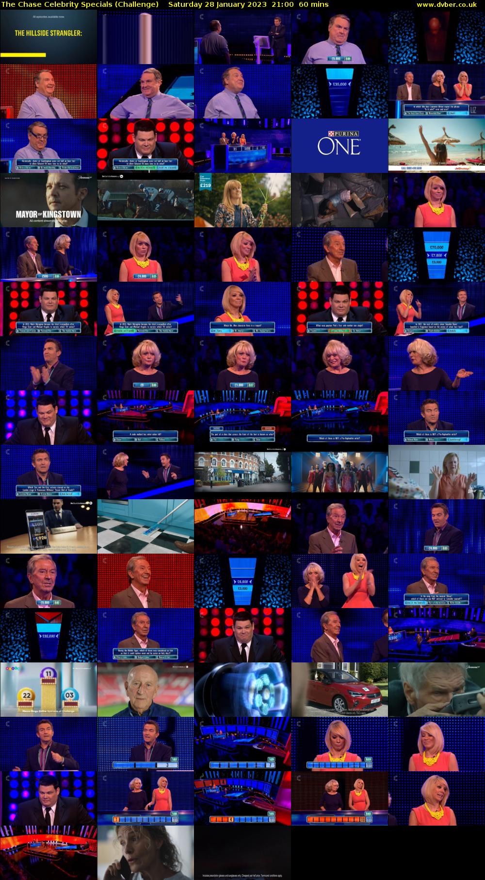 The Chase Celebrity Specials (Challenge) Saturday 28 January 2023 21:00 - 22:00