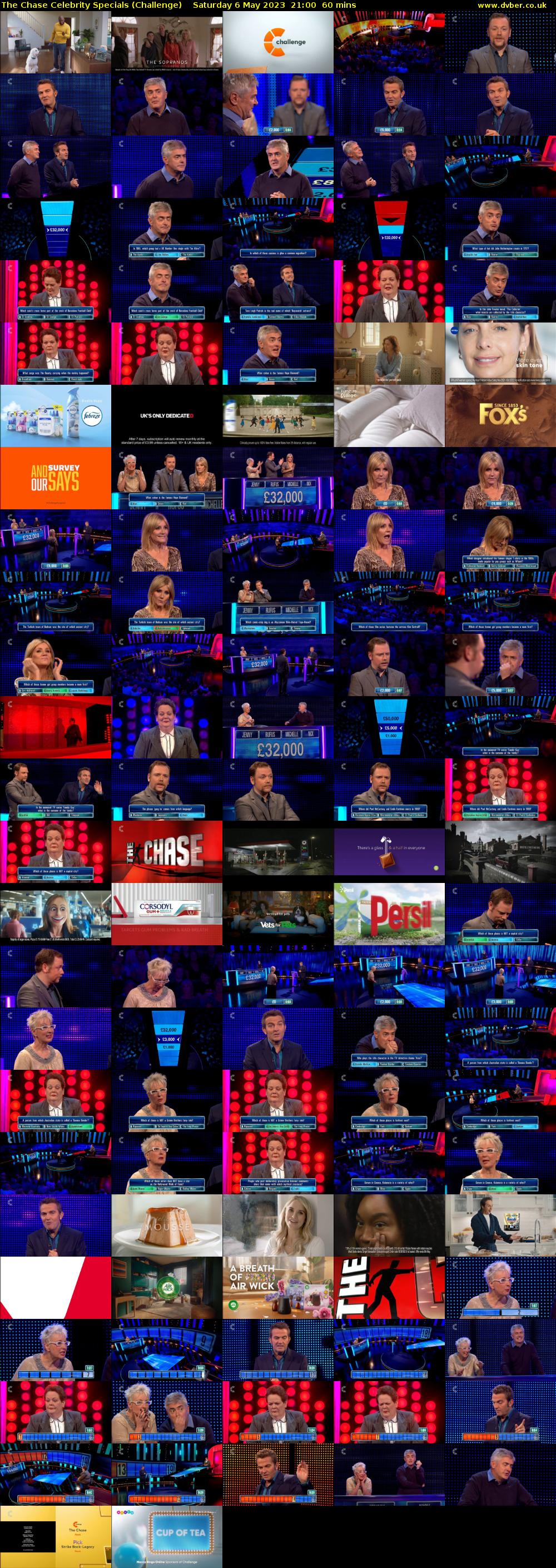 The Chase Celebrity Specials (Challenge) Saturday 6 May 2023 21:00 - 22:00