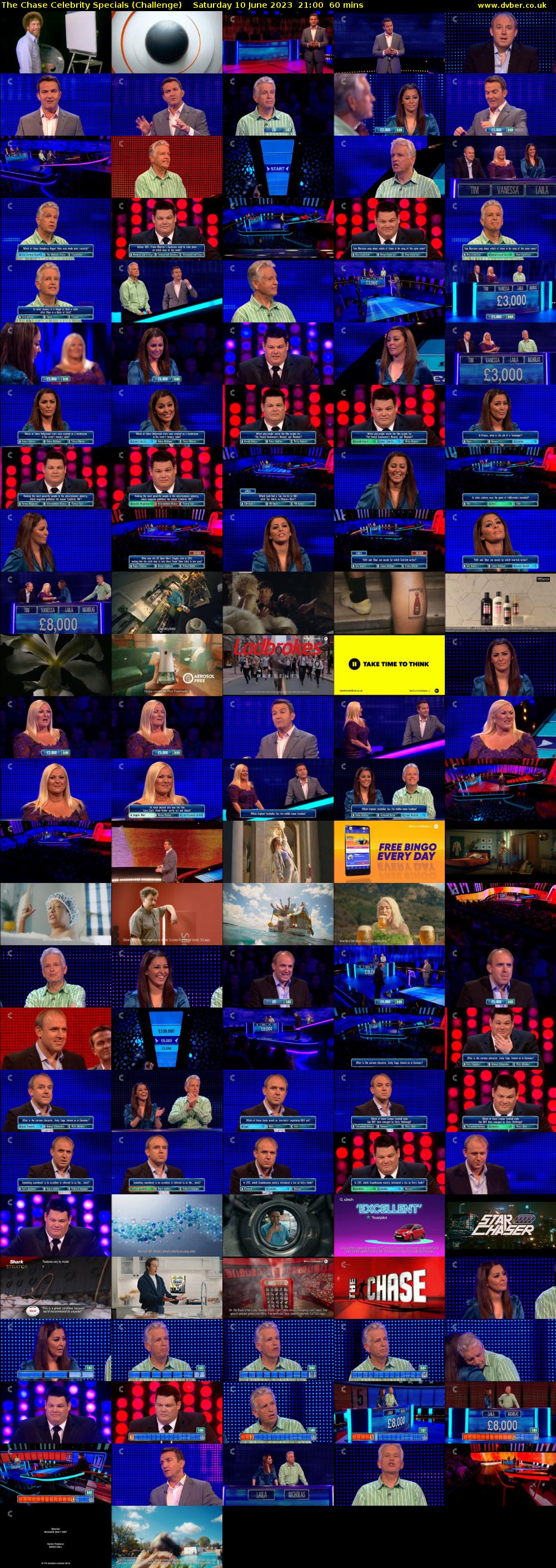 The Chase Celebrity Specials (Challenge) Saturday 10 June 2023 21:00 - 22:00