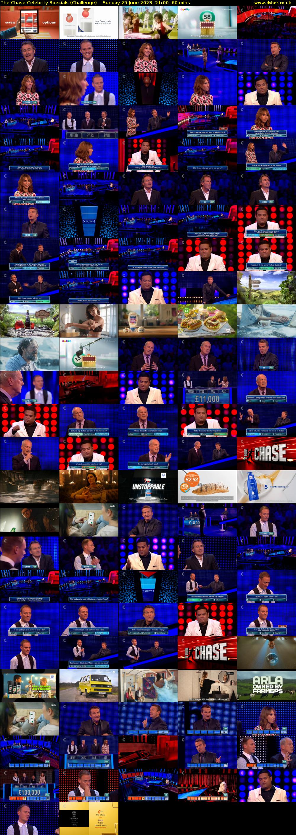 The Chase Celebrity Specials (Challenge) Sunday 25 June 2023 21:00 - 22:00