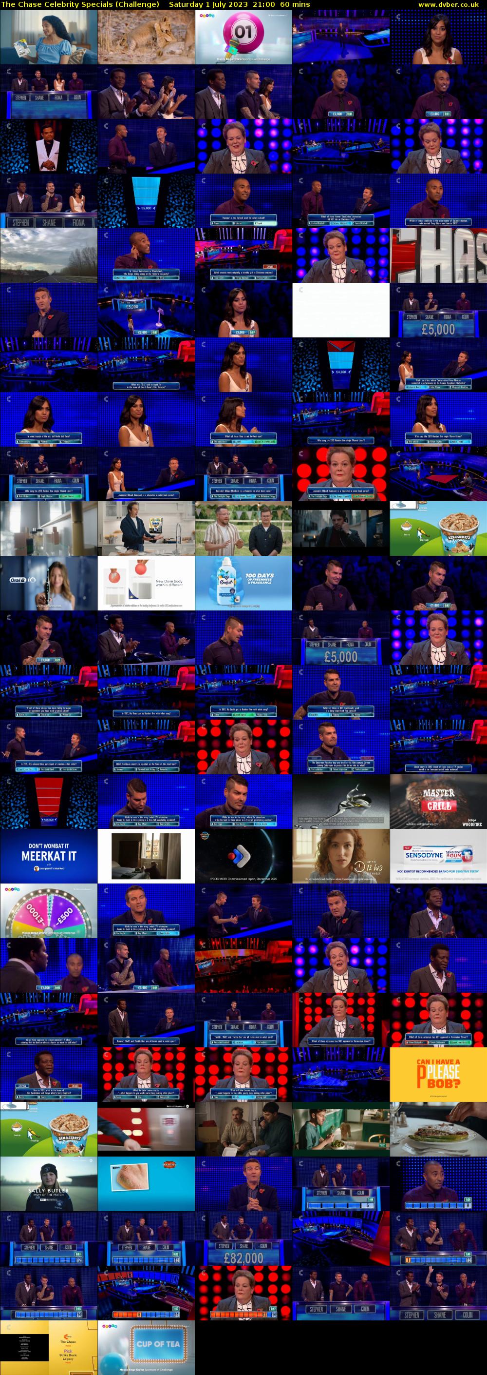 The Chase Celebrity Specials (Challenge) Saturday 1 July 2023 21:00 - 22:00