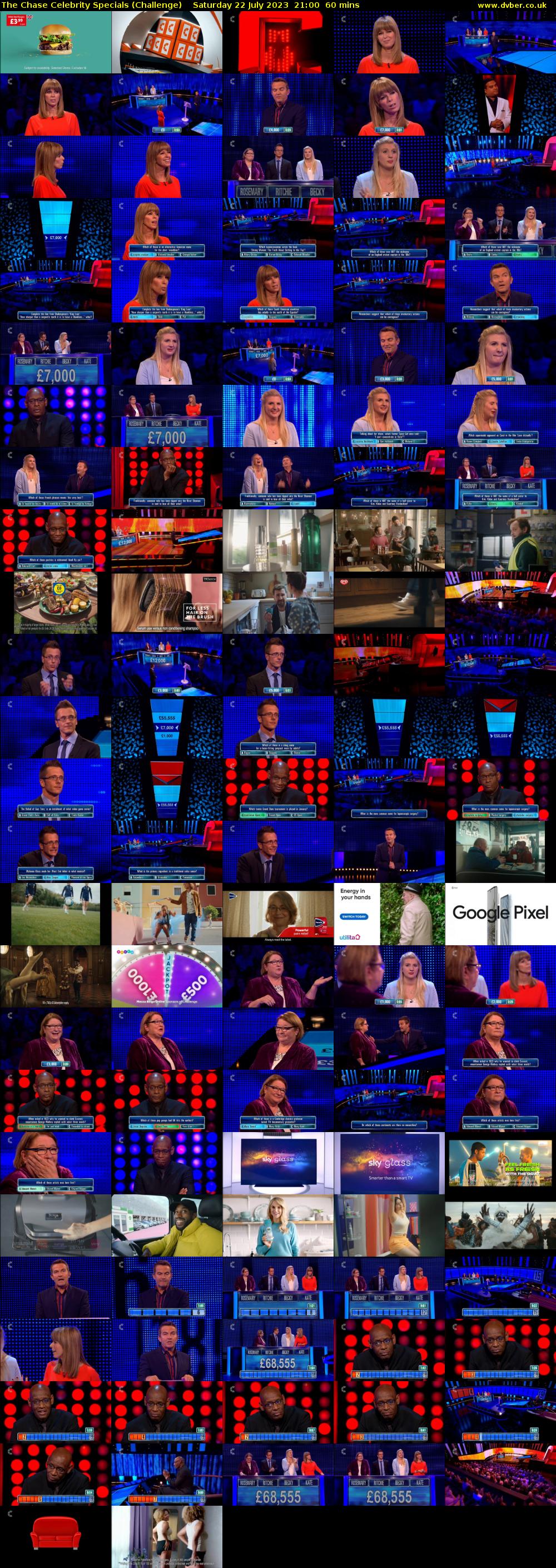 The Chase Celebrity Specials (Challenge) Saturday 22 July 2023 21:00 - 22:00