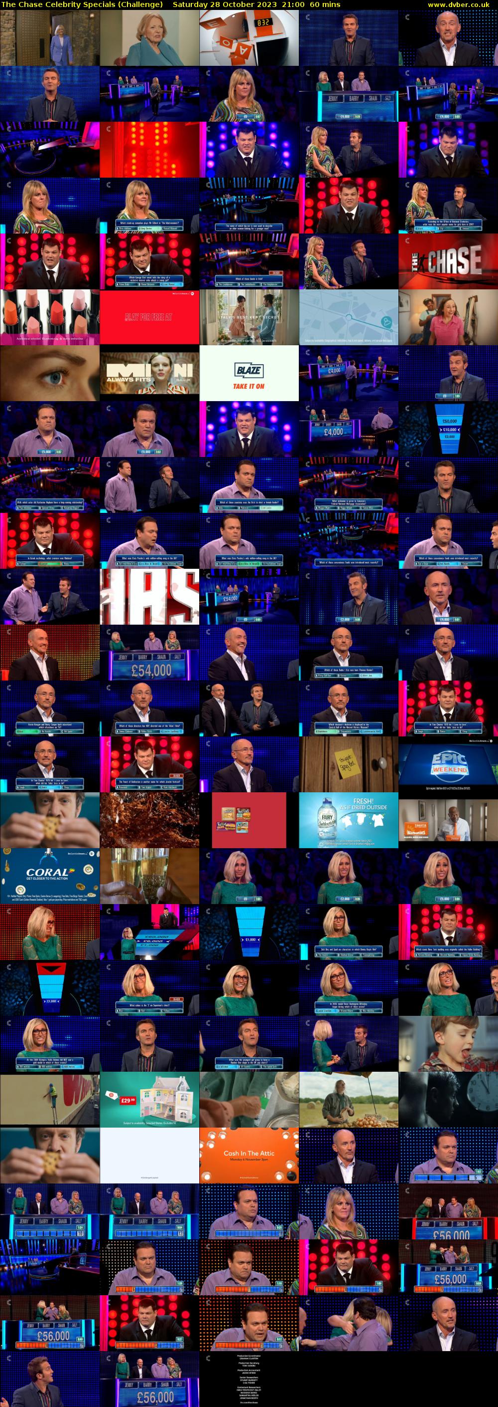 The Chase Celebrity Specials (Challenge) Saturday 28 October 2023 21:00 - 22:00