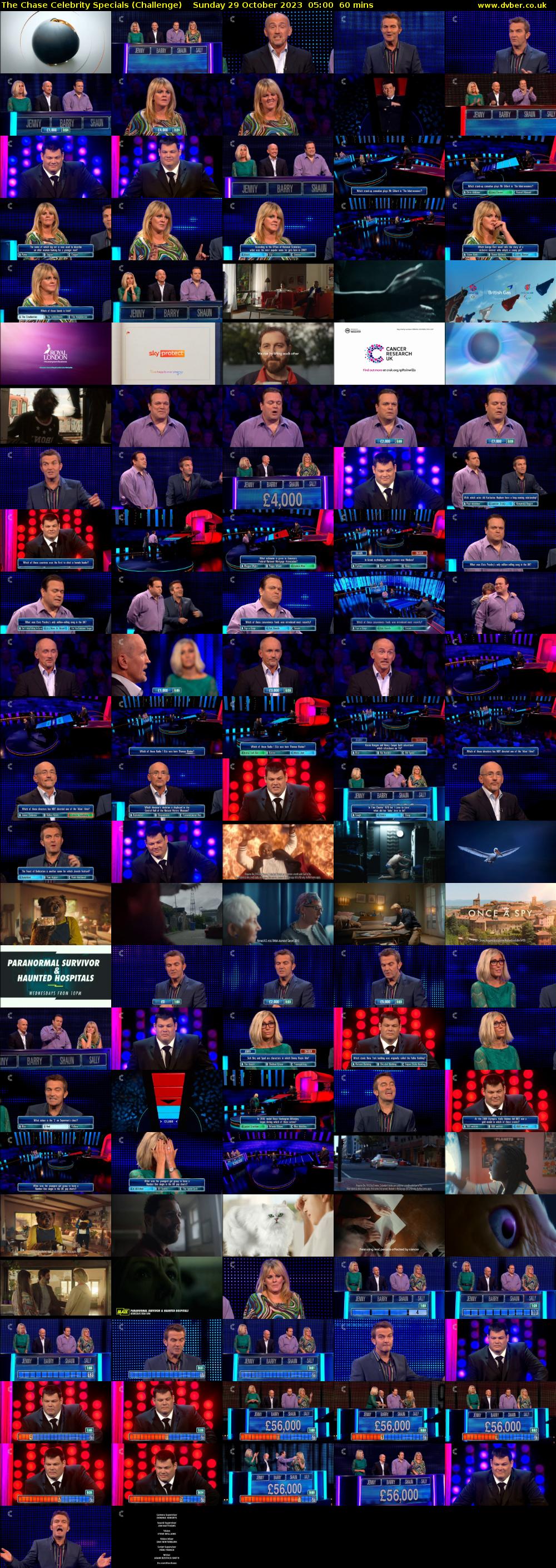The Chase Celebrity Specials (Challenge) Sunday 29 October 2023 05:00 - 06:00