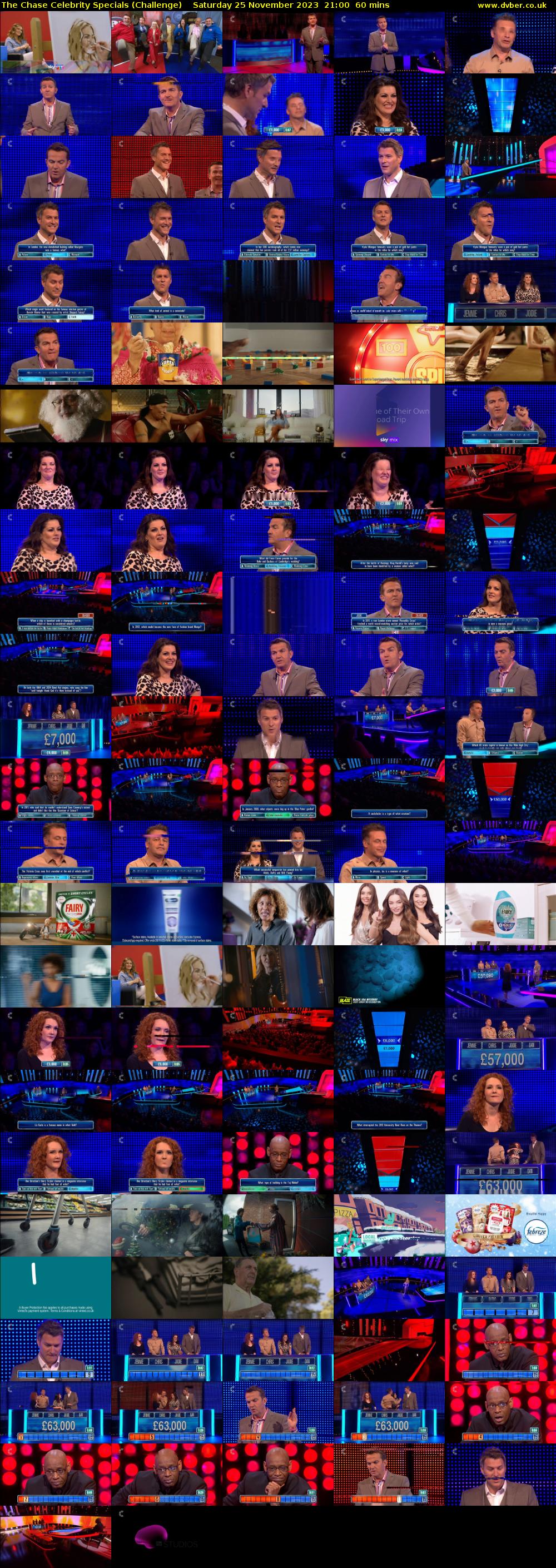 The Chase Celebrity Specials (Challenge) Saturday 25 November 2023 21:00 - 22:00