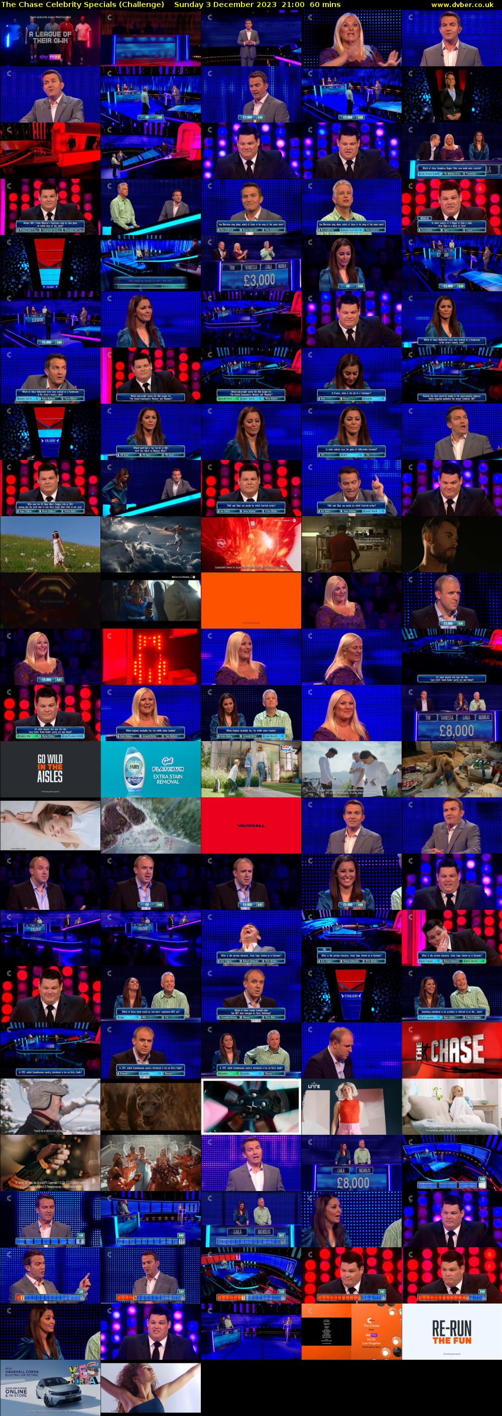 The Chase Celebrity Specials (Challenge) Sunday 3 December 2023 21:00 - 22:00