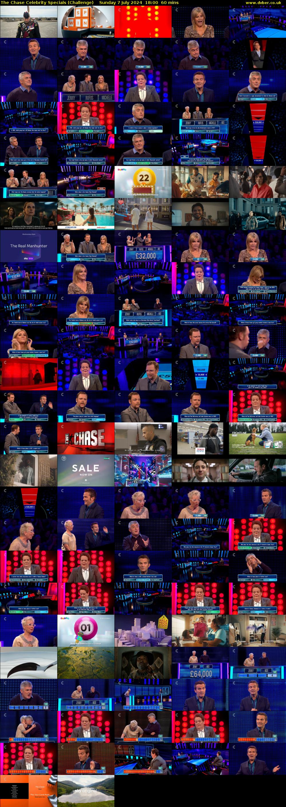 The Chase Celebrity Specials (Challenge) Sunday 7 July 2024 18:00 - 19:00