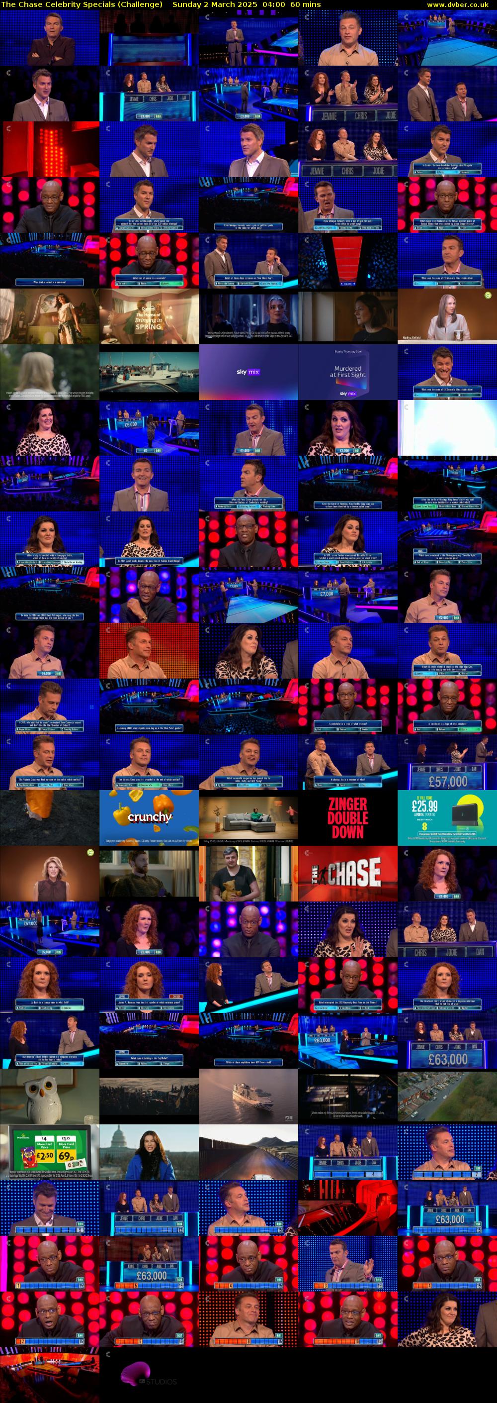 The Chase Celebrity Specials (Challenge) Sunday 2 March 2025 04:00 - 05:00