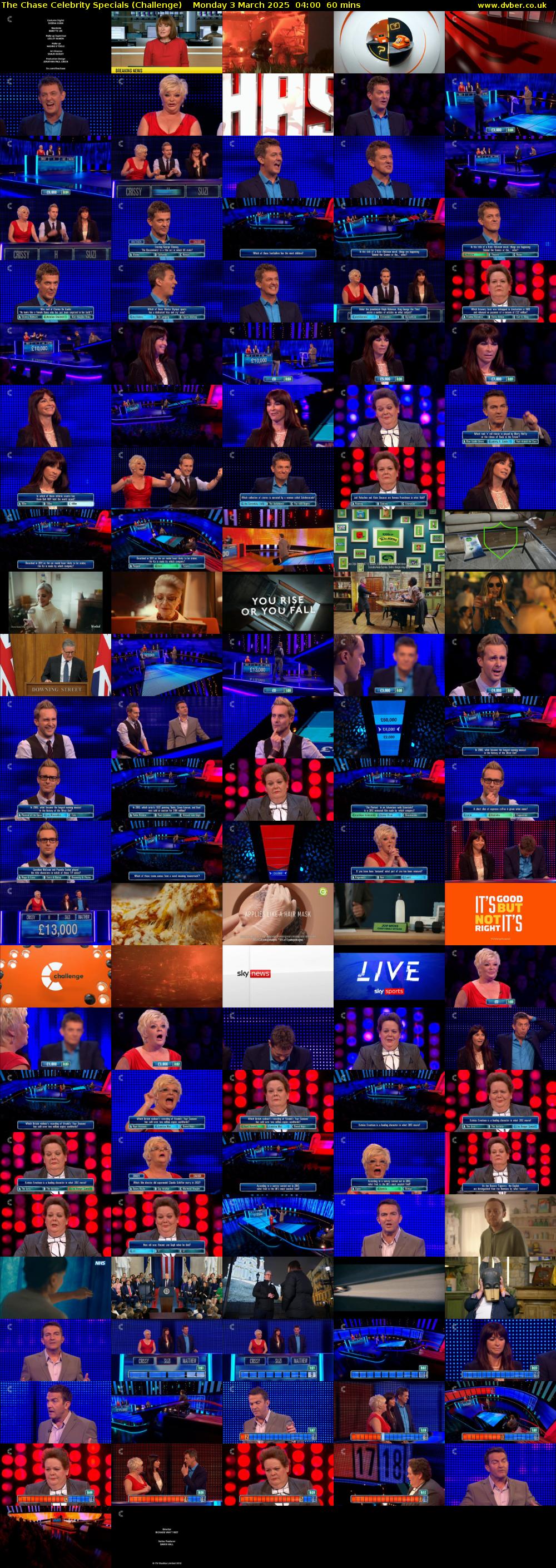 The Chase Celebrity Specials (Challenge) Monday 3 March 2025 04:00 - 05:00