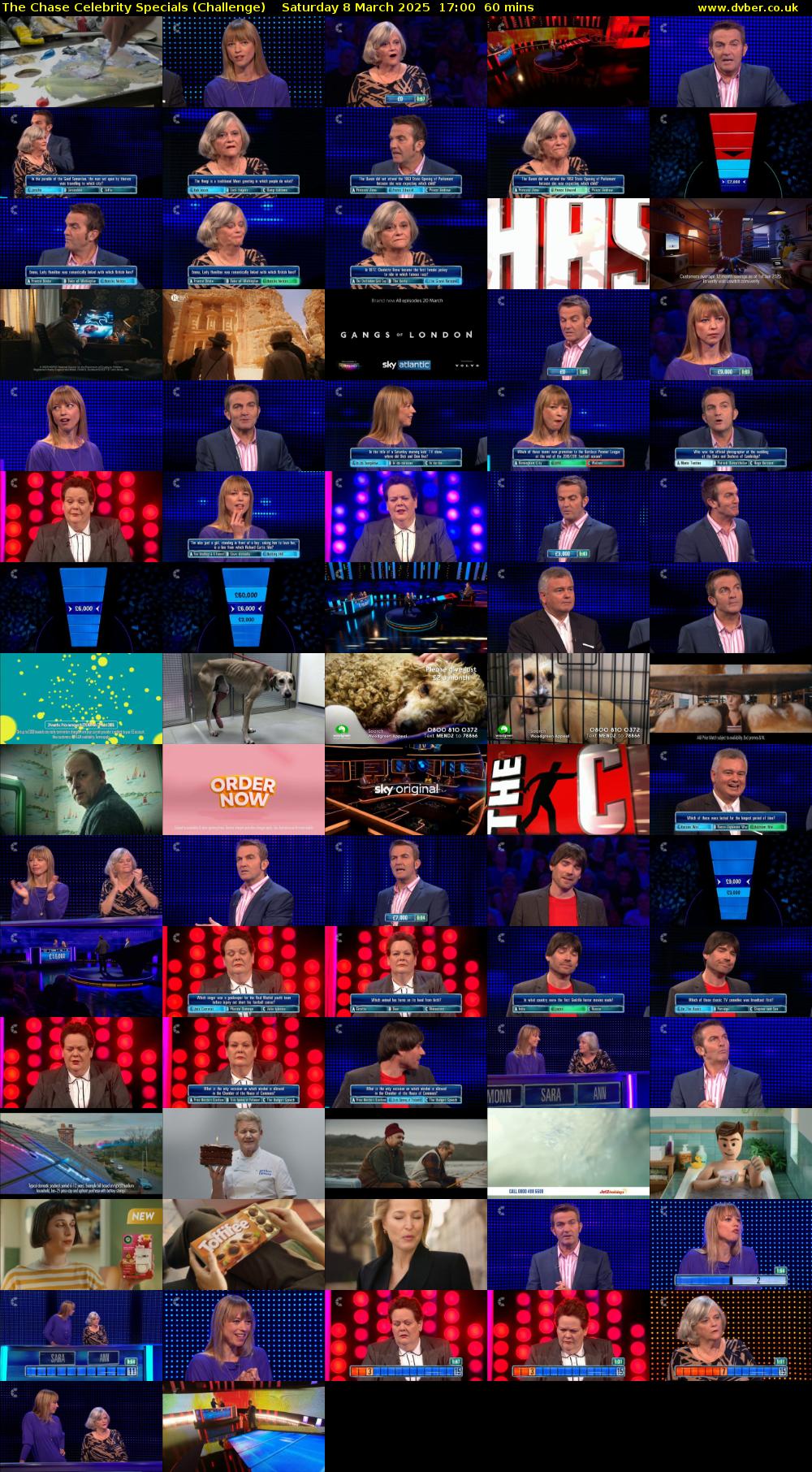 The Chase Celebrity Specials (Challenge) Saturday 8 March 2025 17:00 - 18:00