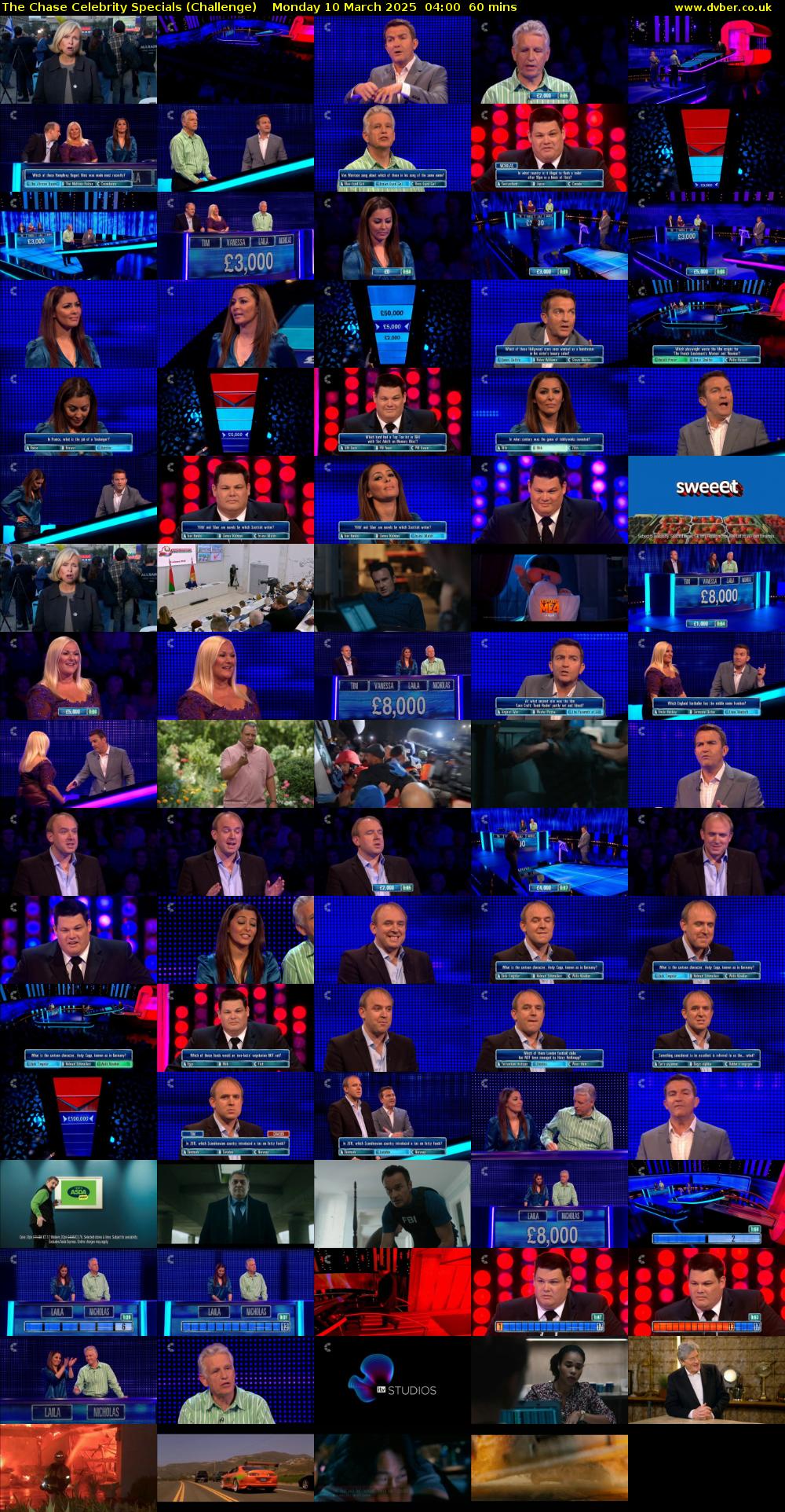 The Chase Celebrity Specials (Challenge) Monday 10 March 2025 04:00 - 05:00