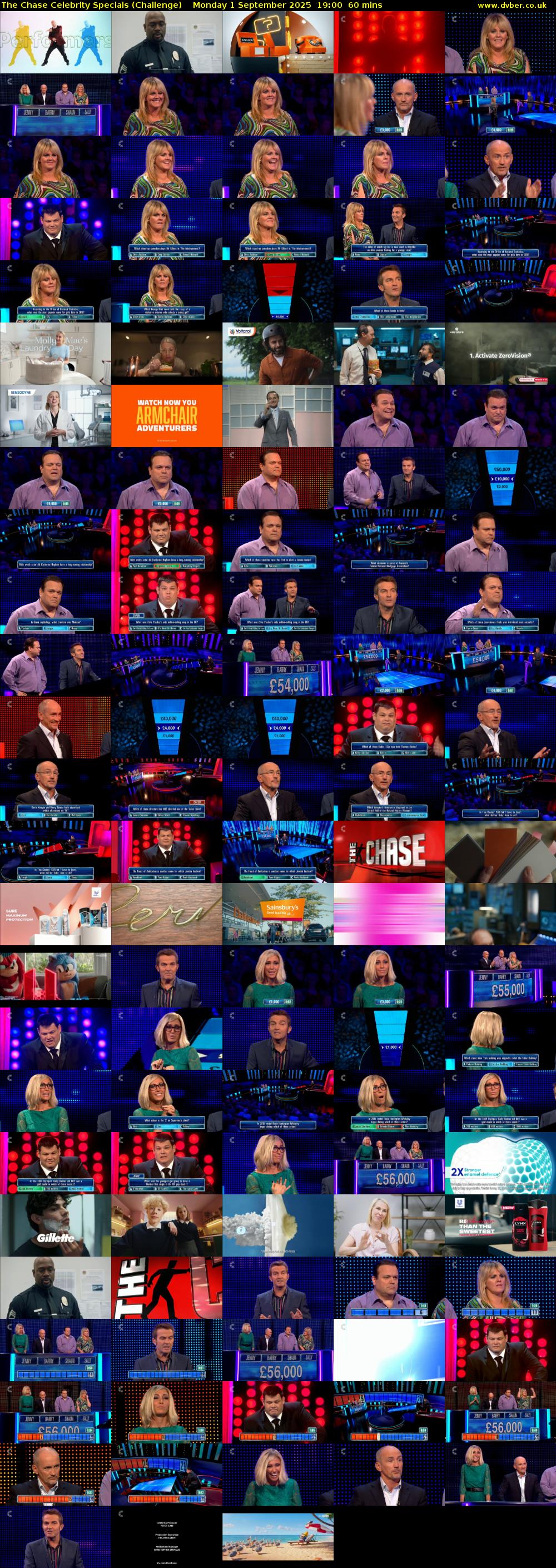 The Chase Celebrity Specials (Challenge) Monday 1 September 2025 19:00 - 20:00