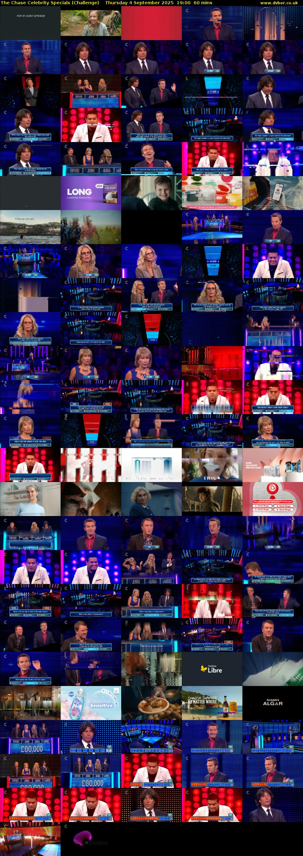 The Chase Celebrity Specials (Challenge) Thursday 4 September 2025 19:00 - 20:00