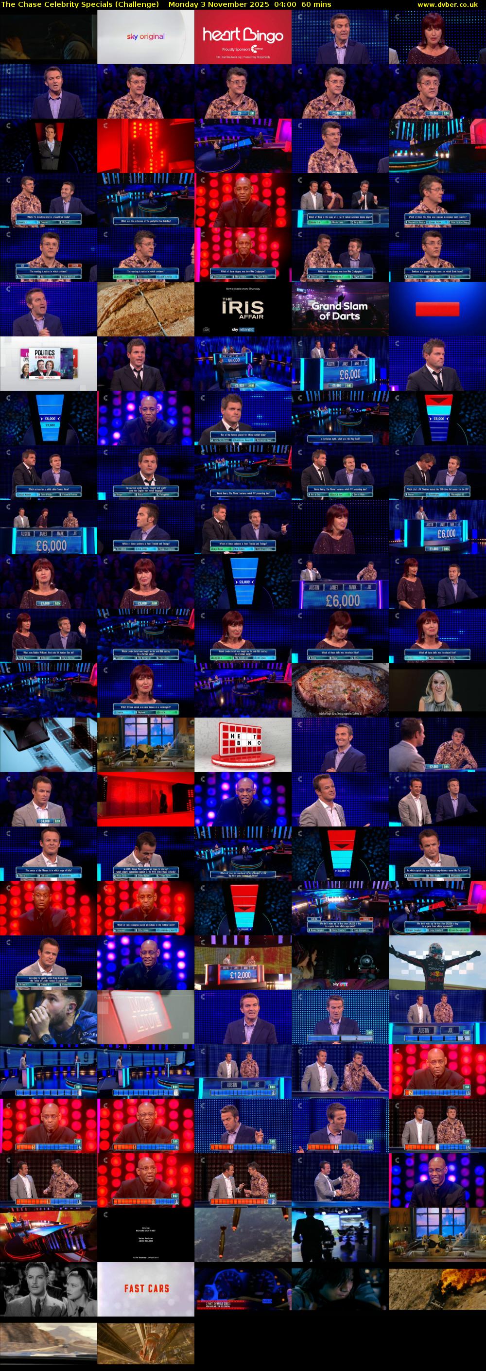 The Chase Celebrity Specials (Challenge) Monday 3 November 2025 04:00 - 05:00