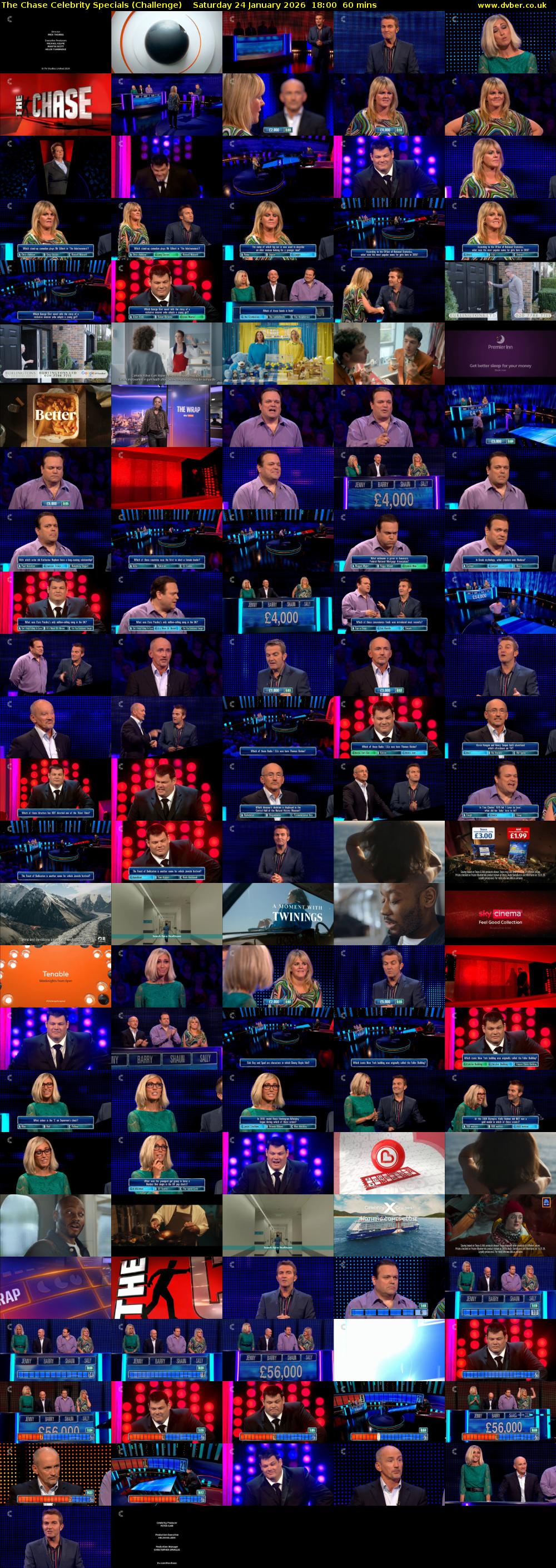 The Chase Celebrity Specials (Challenge) Saturday 24 January 2026 18:00 - 19:00