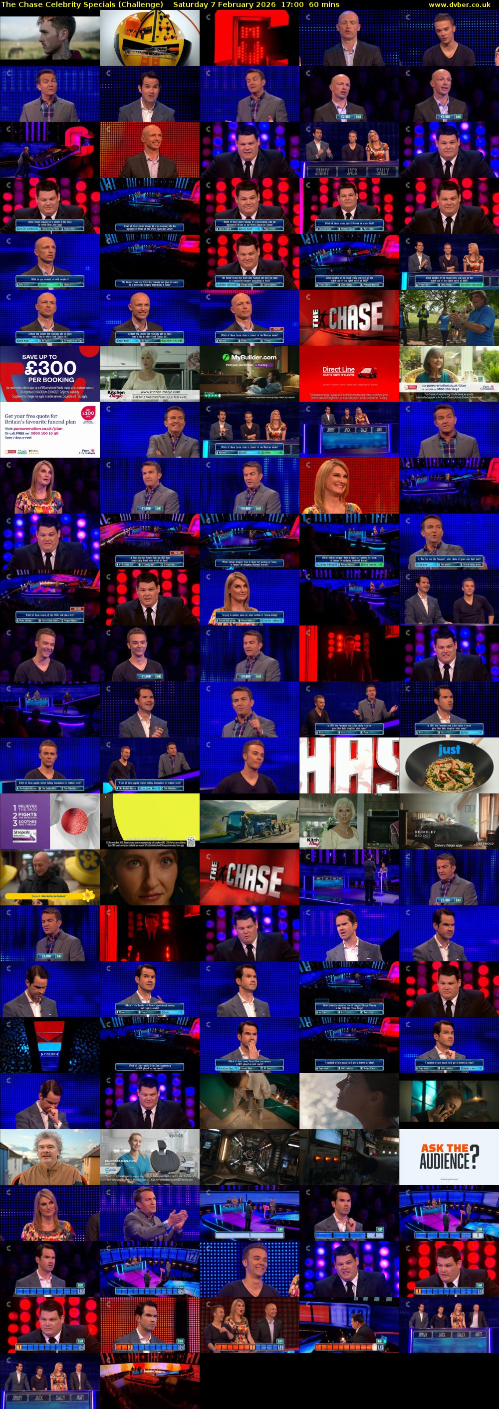 The Chase Celebrity Specials (Challenge) Saturday 7 February 2026 17:00 - 18:00