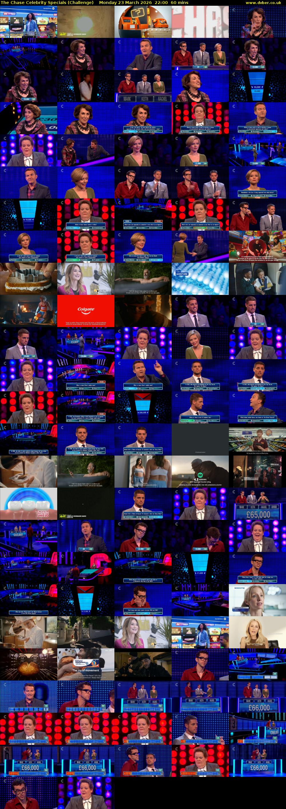 The Chase Celebrity Specials (Challenge) Monday 23 March 2026 22:00 - 23:00