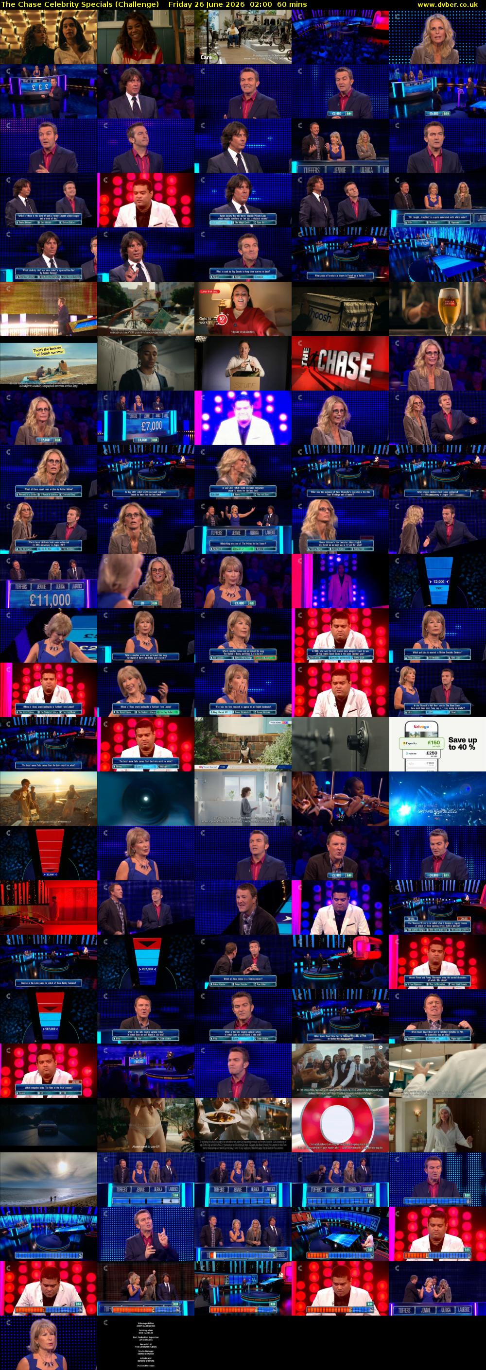 The Chase Celebrity Specials (Challenge) Friday 26 June 2026 02:00 - 03:00