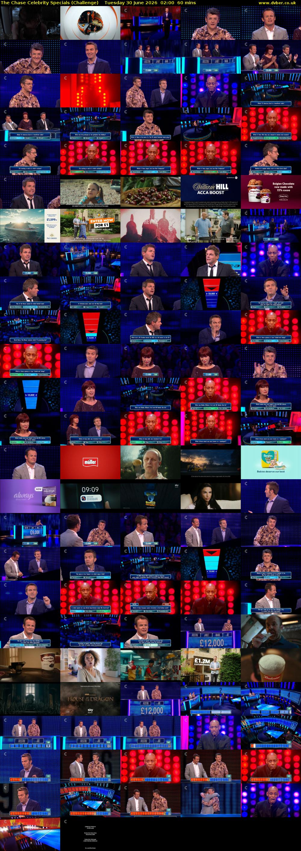 The Chase Celebrity Specials (Challenge) Tuesday 30 June 2026 02:00 - 03:00