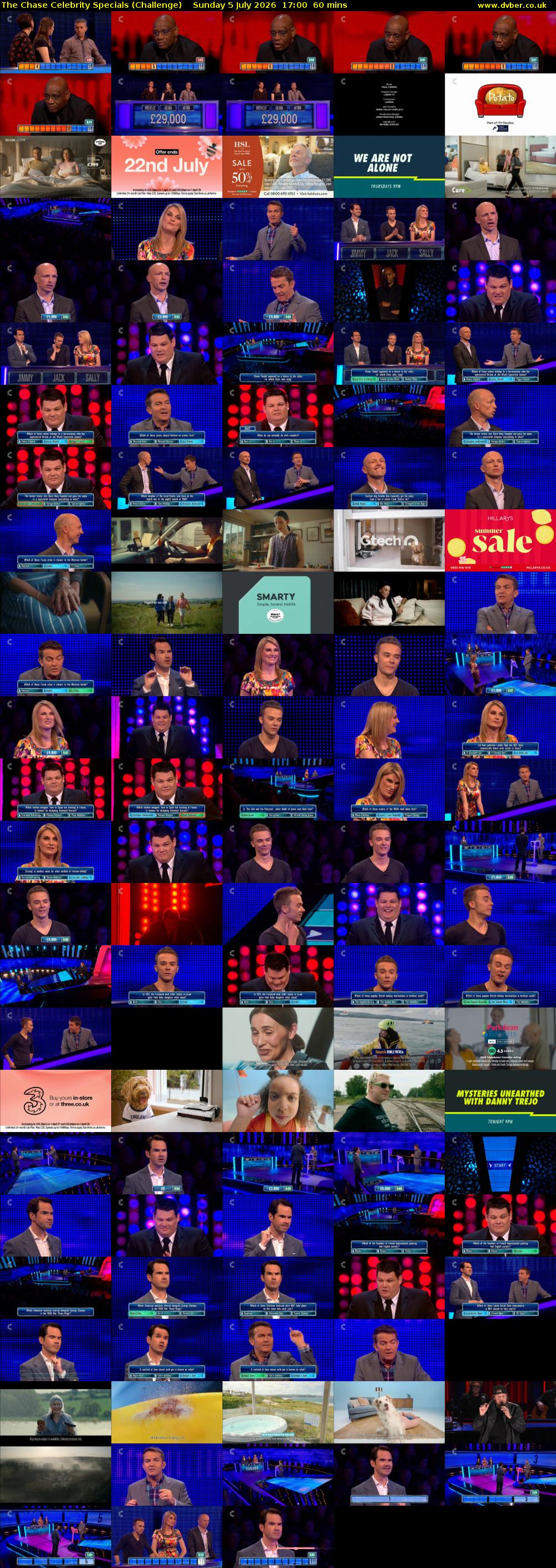 The Chase Celebrity Specials (Challenge) Sunday 5 July 2026 17:00 - 18:00