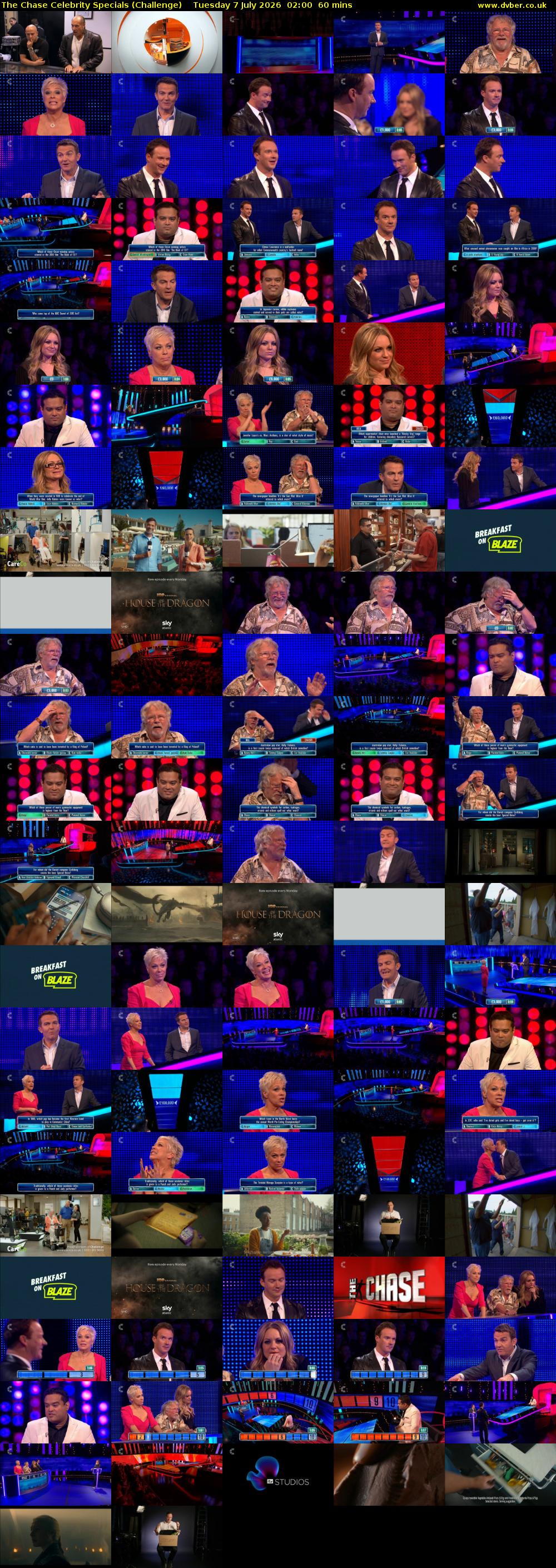 The Chase Celebrity Specials (Challenge) Tuesday 7 July 2026 02:00 - 03:00