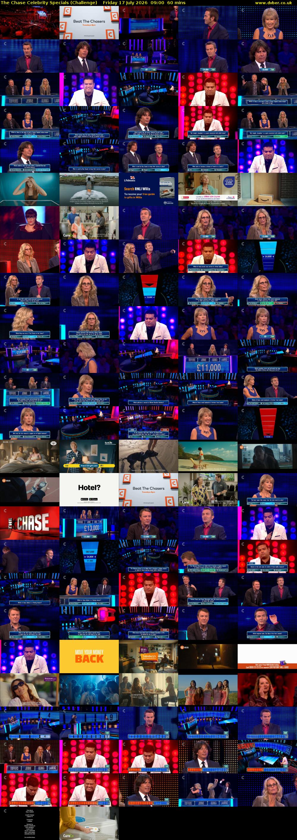 The Chase Celebrity Specials (Challenge) Friday 17 July 2026 09:00 - 10:00
