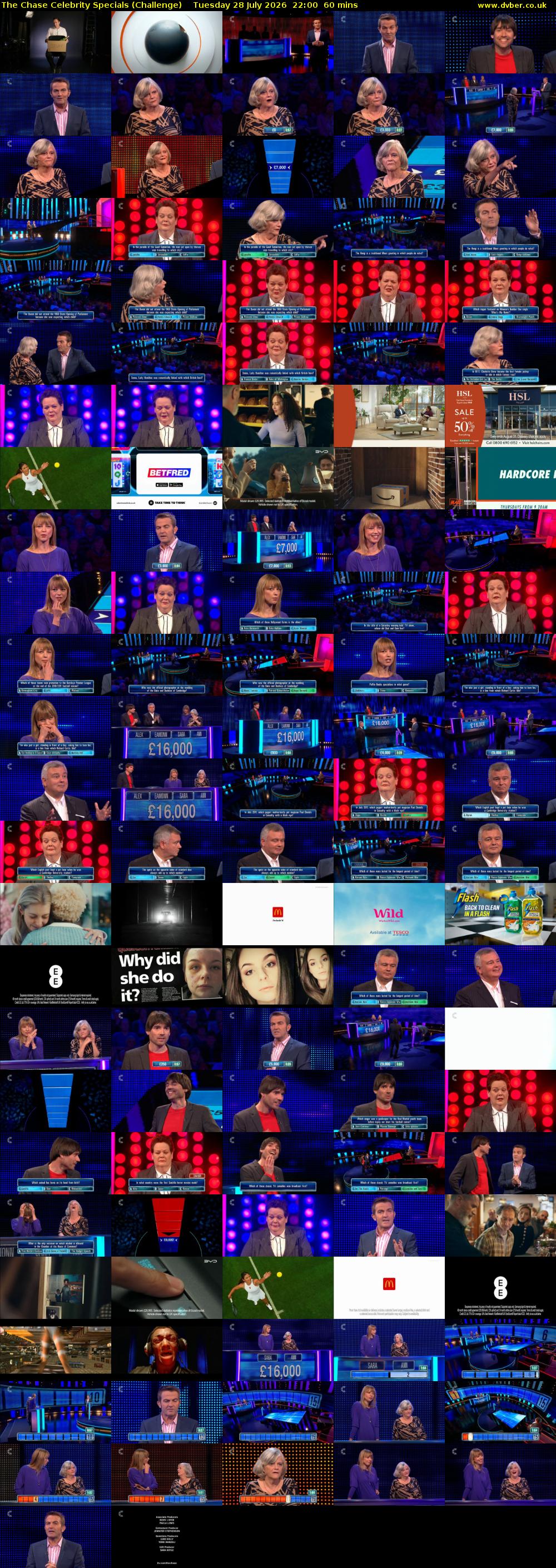 The Chase Celebrity Specials (Challenge) Tuesday 28 July 2026 22:00 - 23:00