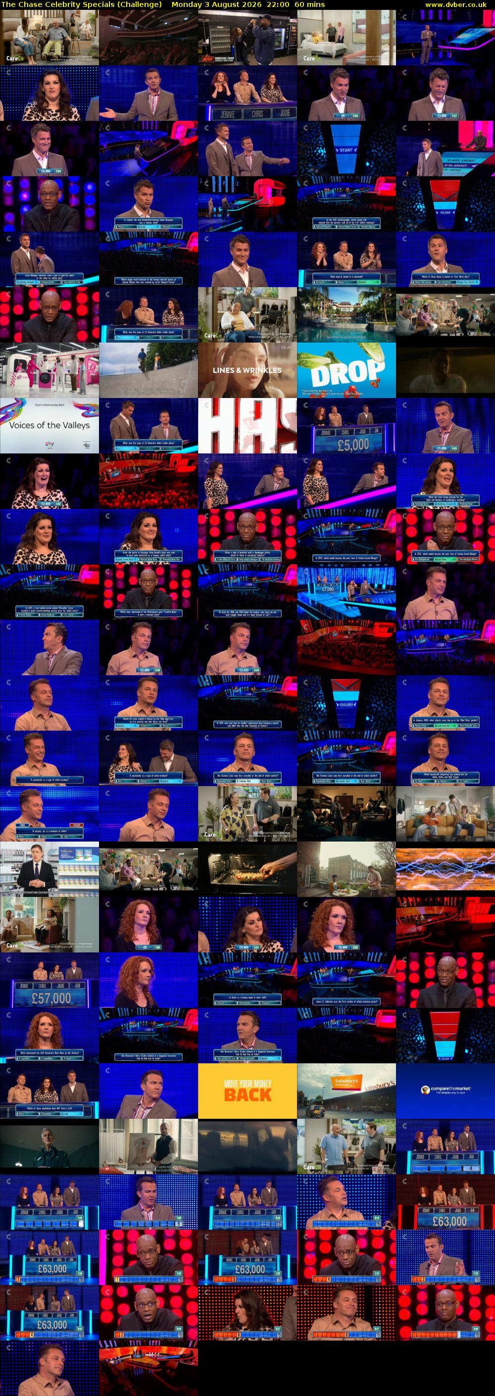 The Chase Celebrity Specials (Challenge) Monday 3 August 2026 22:00 - 23:00