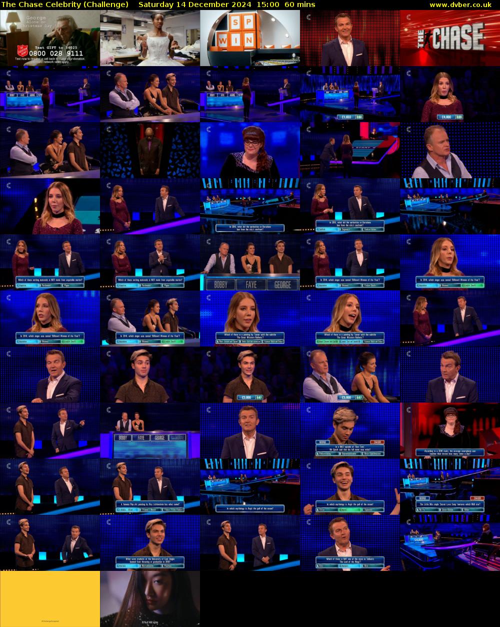 The Chase Celebrity (Challenge) Saturday 14 December 2024 15:00 - 16:00