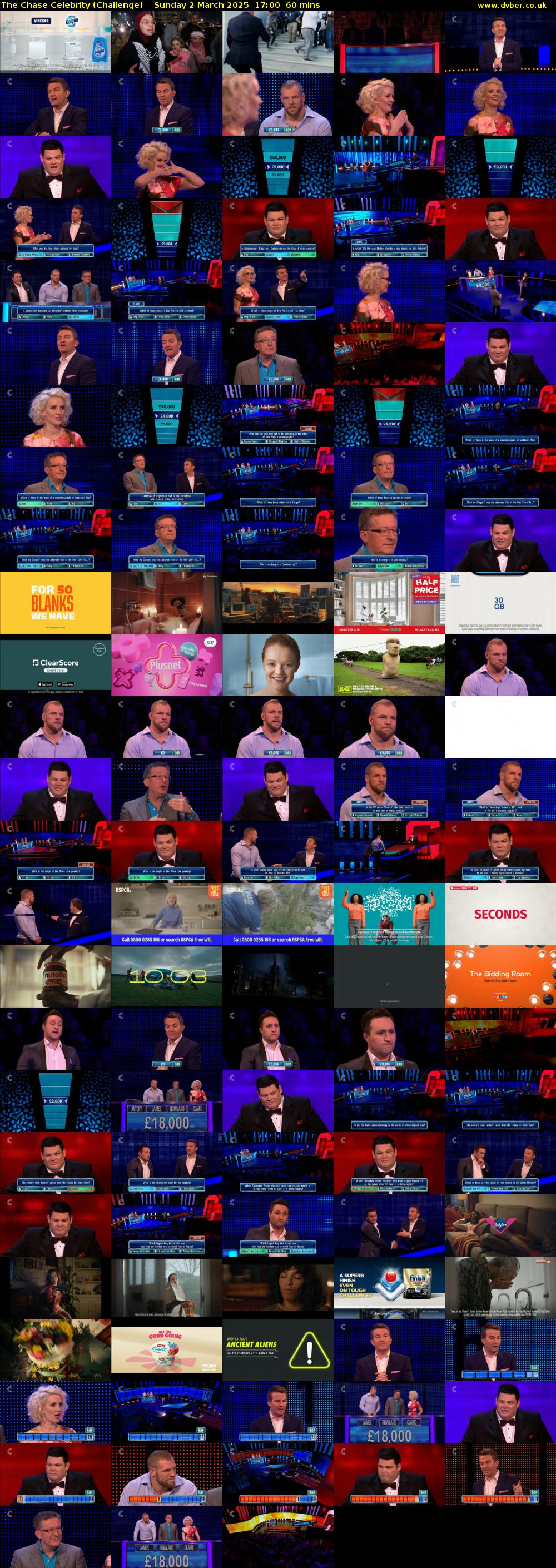 The Chase Celebrity (Challenge) Sunday 2 March 2025 17:00 - 18:00