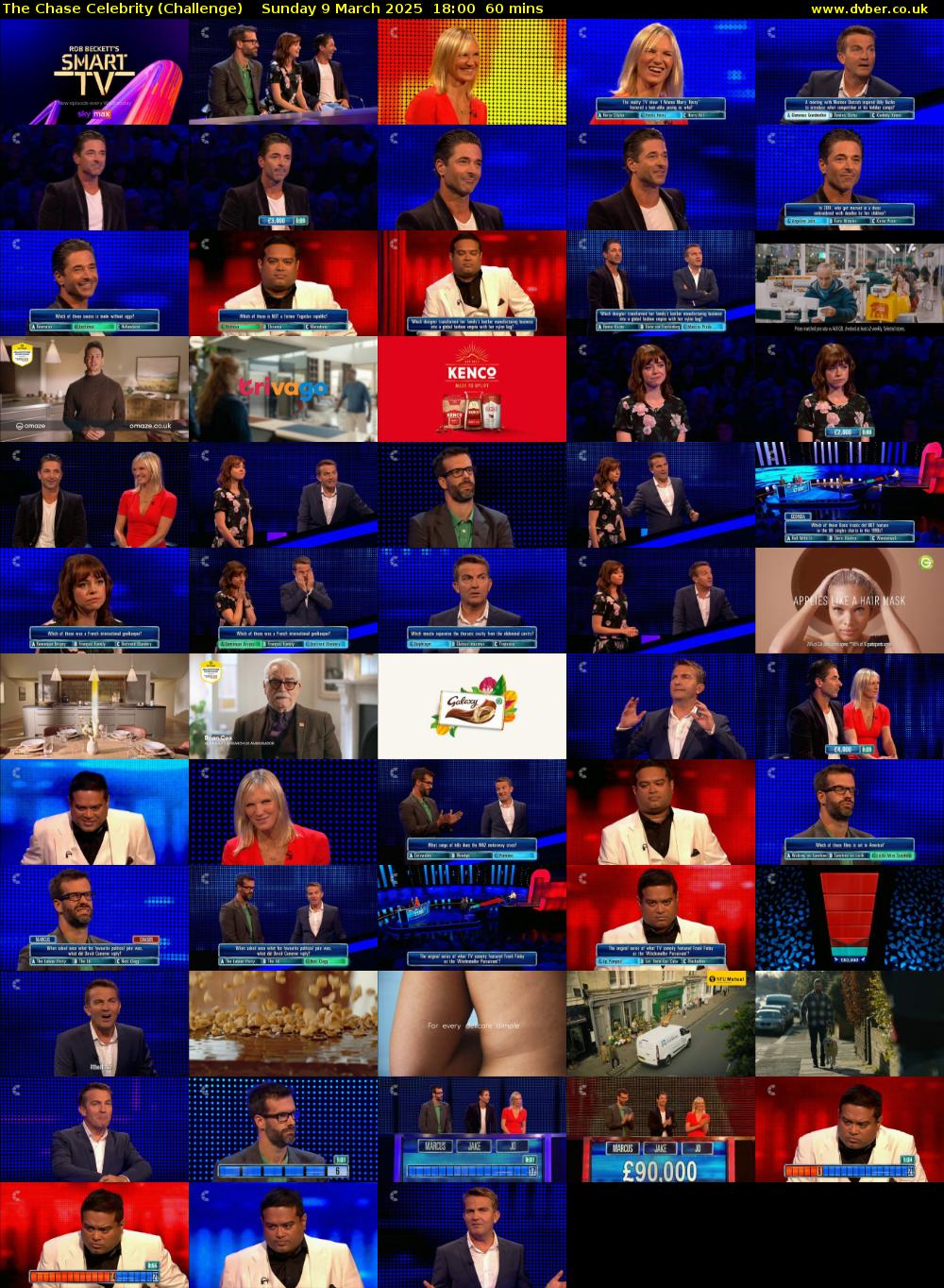 The Chase Celebrity (Challenge) Sunday 9 March 2025 18:00 - 19:00