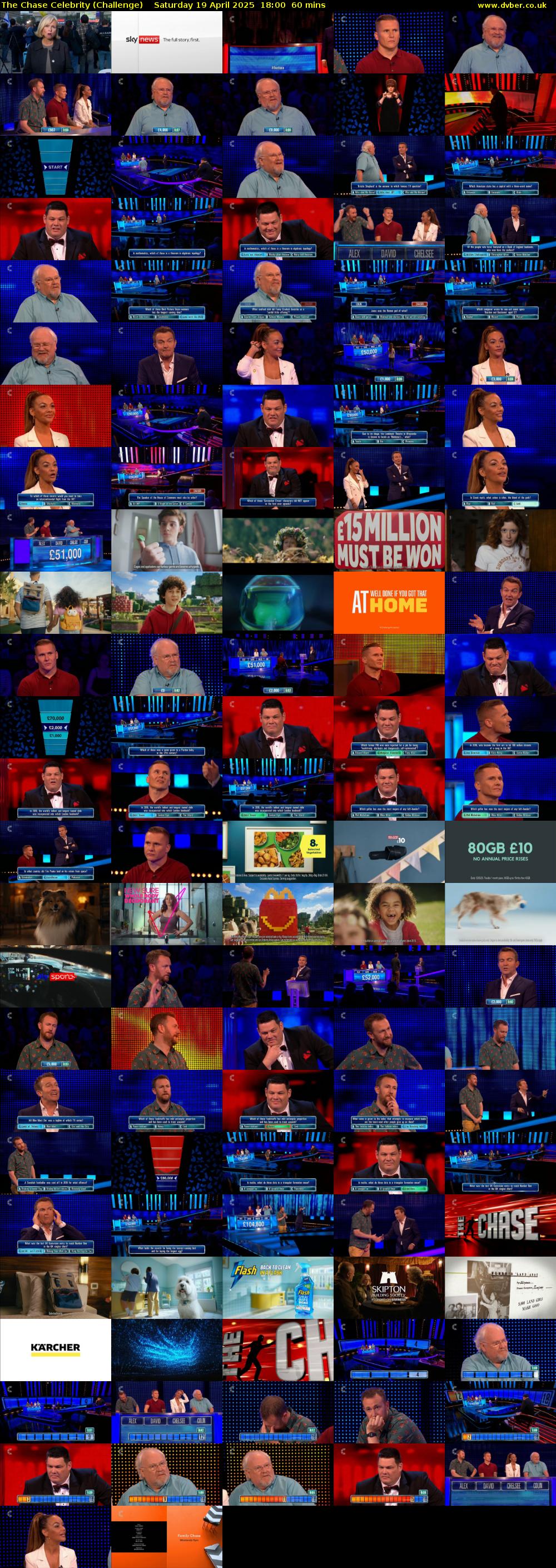 The Chase Celebrity (Challenge) Saturday 19 April 2025 18:00 - 19:00