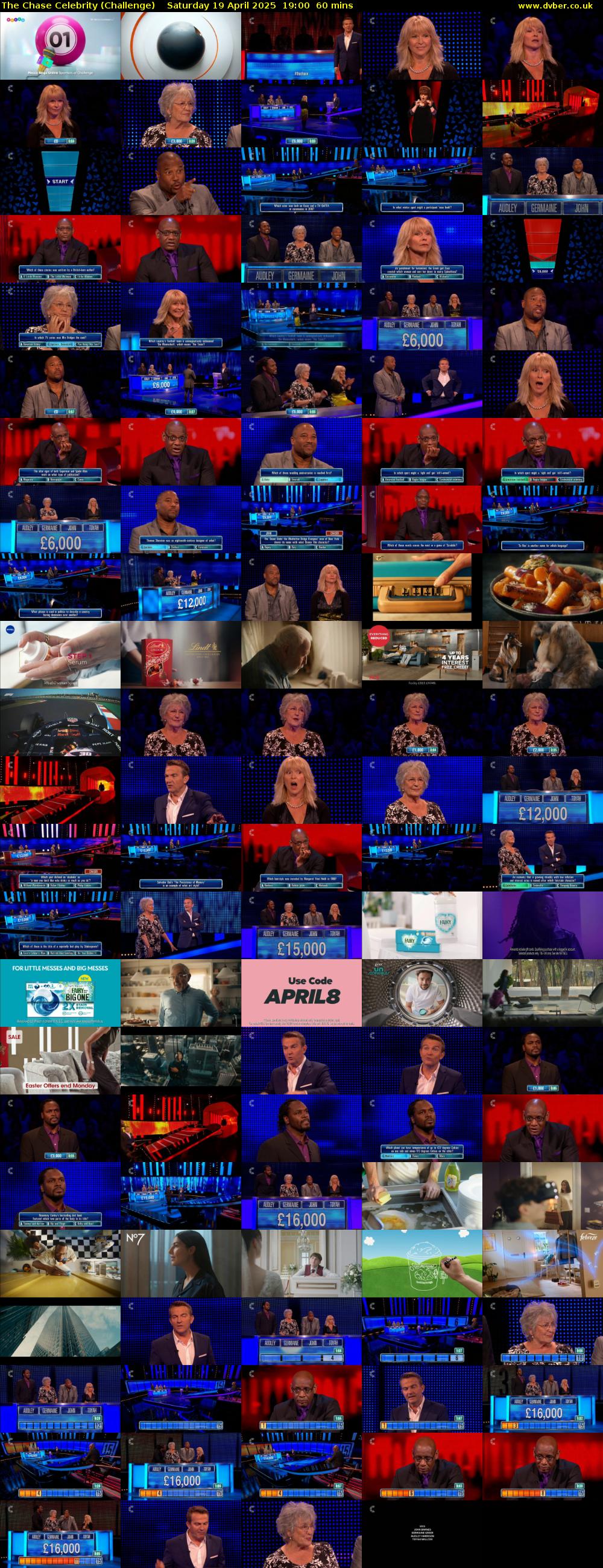 The Chase Celebrity (Challenge) Saturday 19 April 2025 19:00 - 20:00