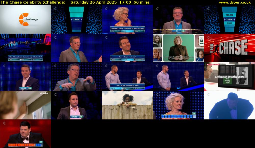 The Chase Celebrity (Challenge) Saturday 26 April 2025 17:00 - 18:00