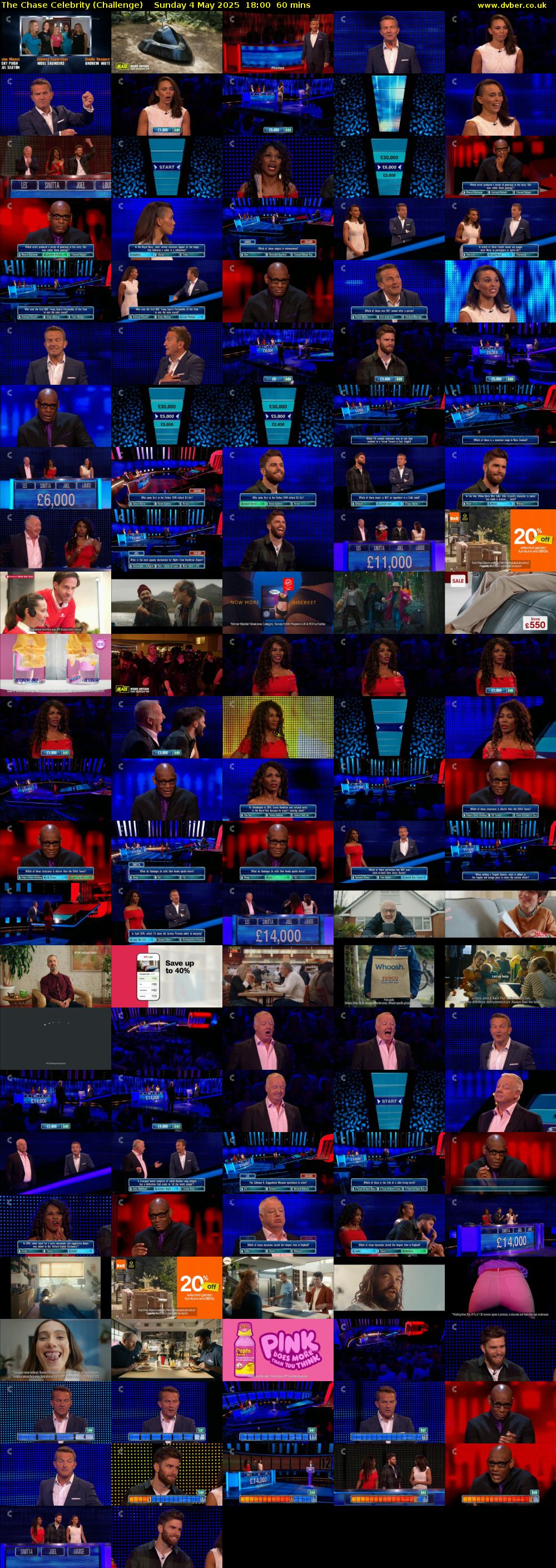 The Chase Celebrity (Challenge) Sunday 4 May 2025 18:00 - 19:00