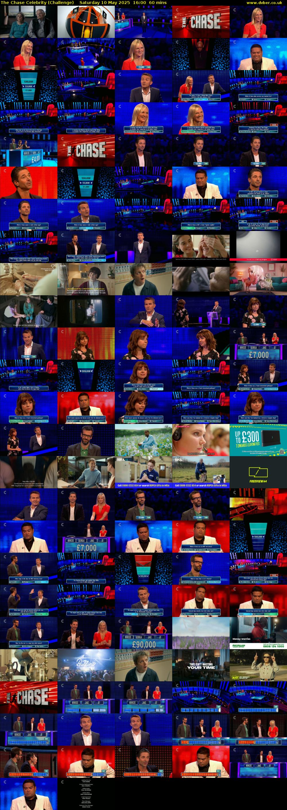The Chase Celebrity (Challenge) Saturday 10 May 2025 16:00 - 17:00