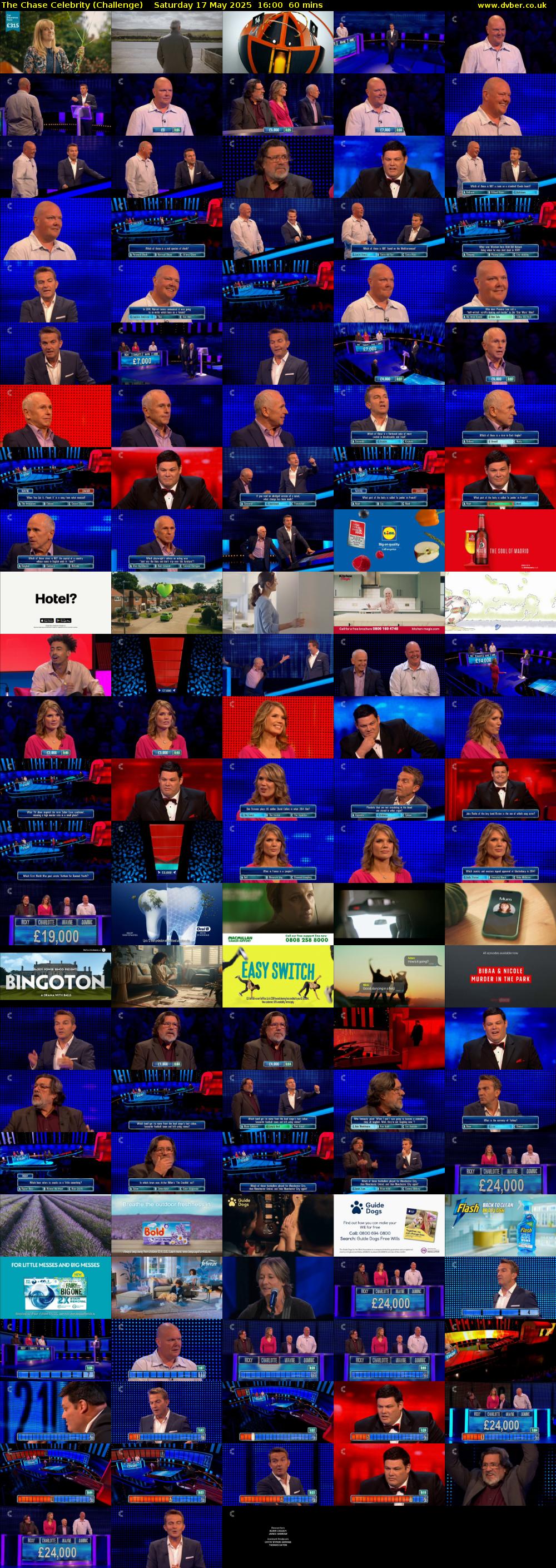 The Chase Celebrity (Challenge) Saturday 17 May 2025 16:00 - 17:00