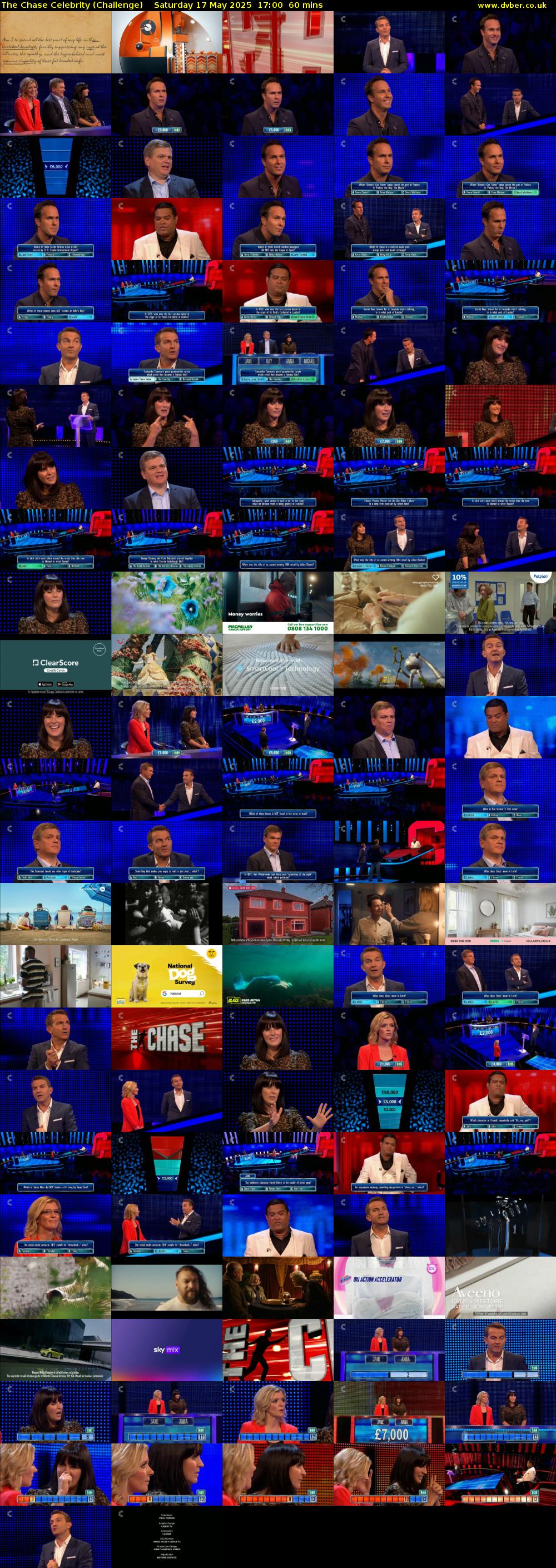 The Chase Celebrity (Challenge) Saturday 17 May 2025 17:00 - 18:00