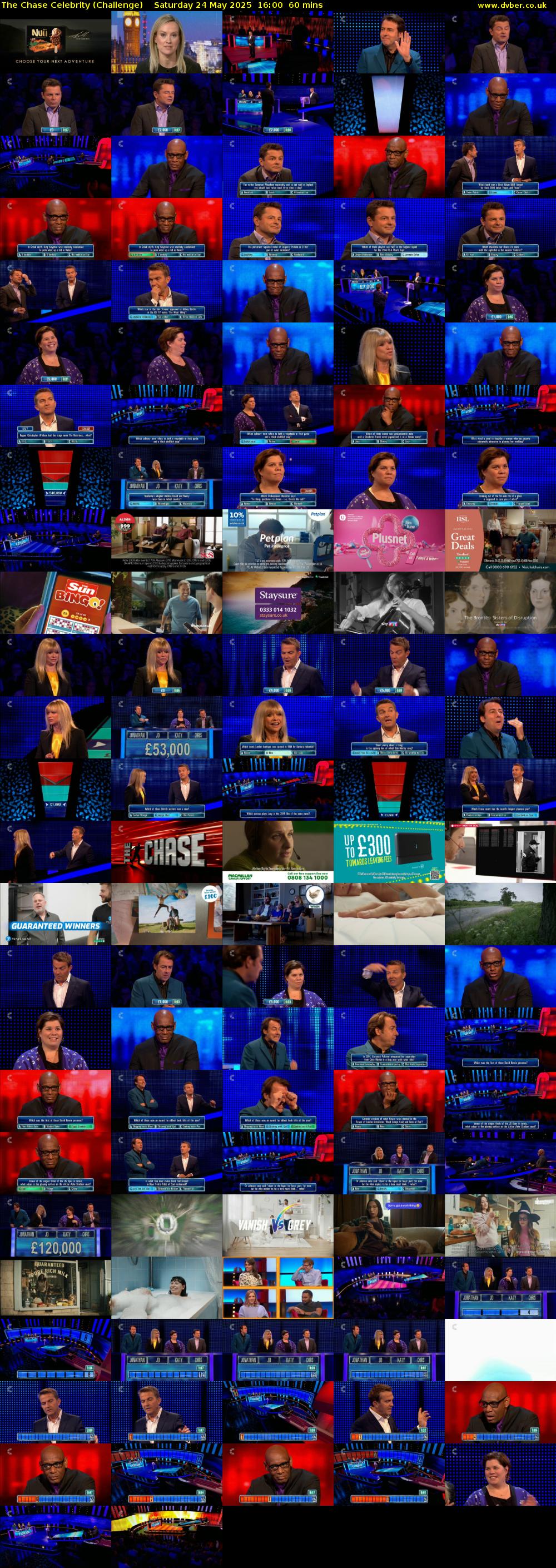 The Chase Celebrity (Challenge) Saturday 24 May 2025 16:00 - 17:00
