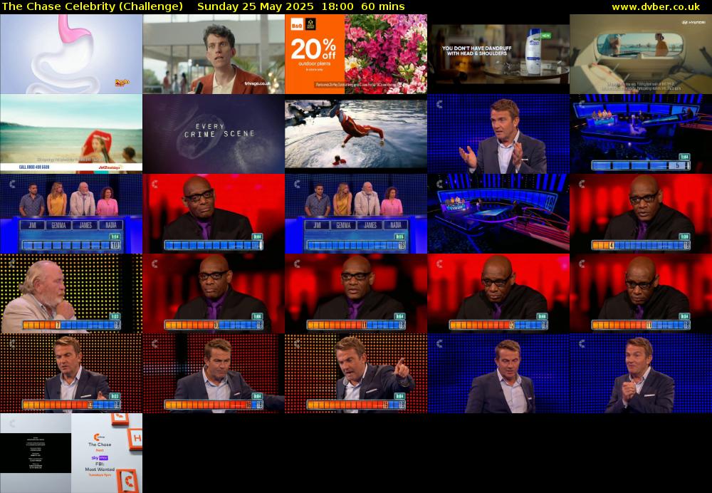 The Chase Celebrity (Challenge) Sunday 25 May 2025 18:00 - 19:00