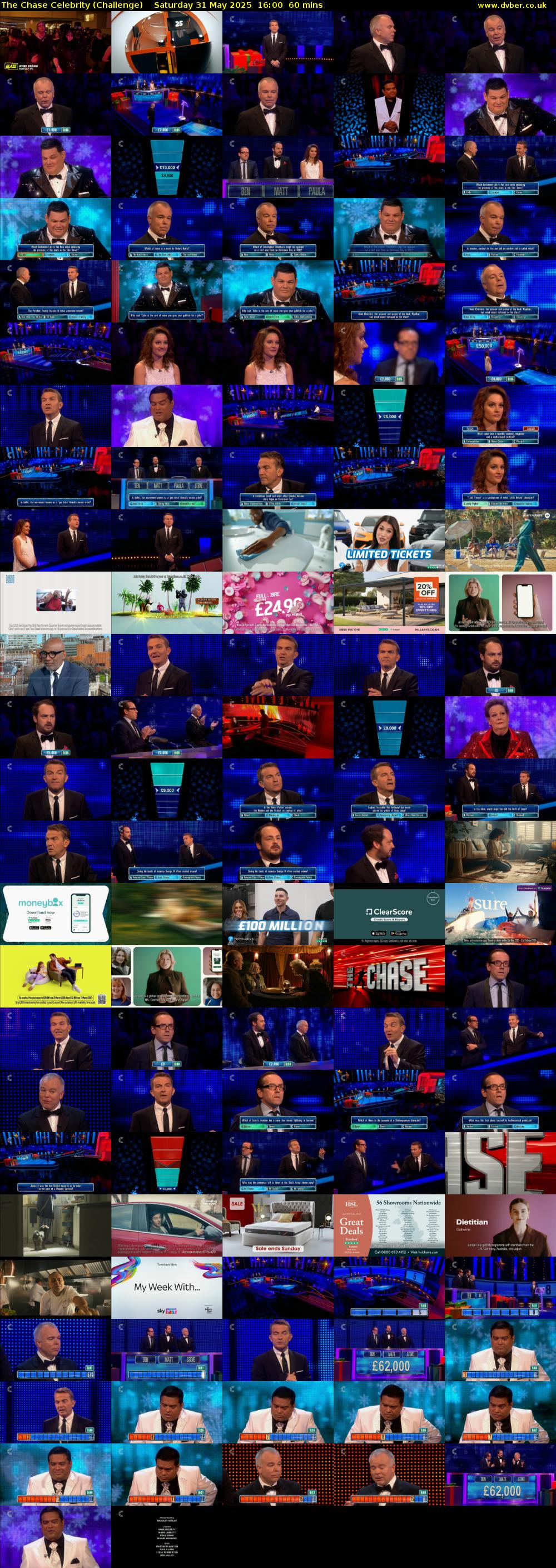 The Chase Celebrity (Challenge) Saturday 31 May 2025 16:00 - 17:00