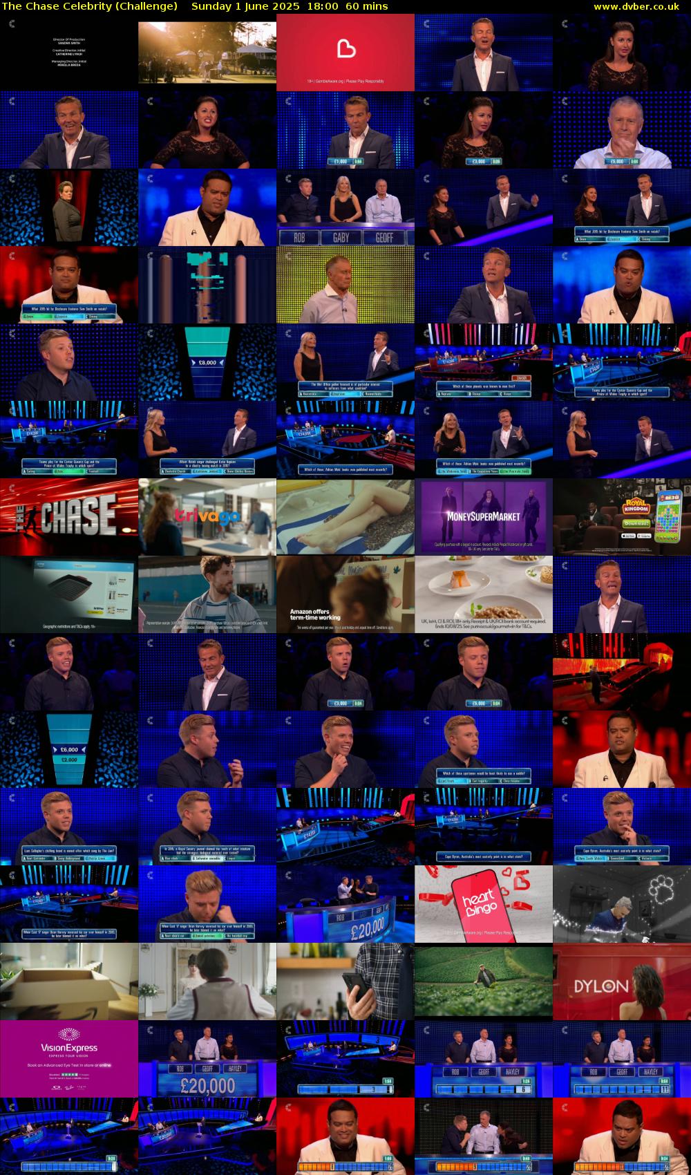 The Chase Celebrity (Challenge) Sunday 1 June 2025 18:00 - 19:00