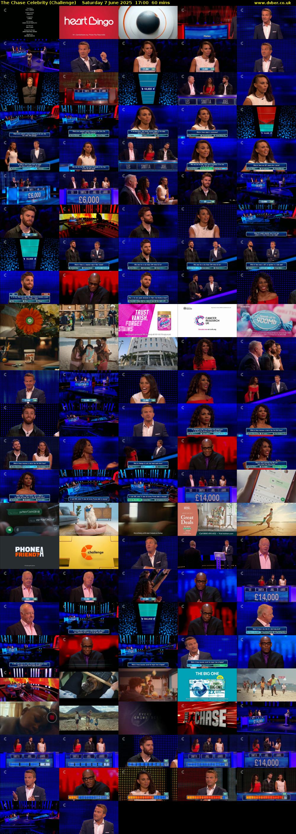 The Chase Celebrity (Challenge) Saturday 7 June 2025 17:00 - 18:00