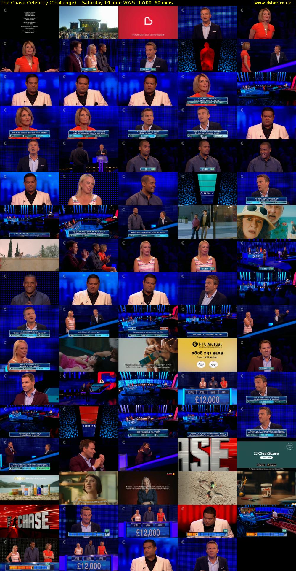 The Chase Celebrity (Challenge) Saturday 14 June 2025 17:00 - 18:00