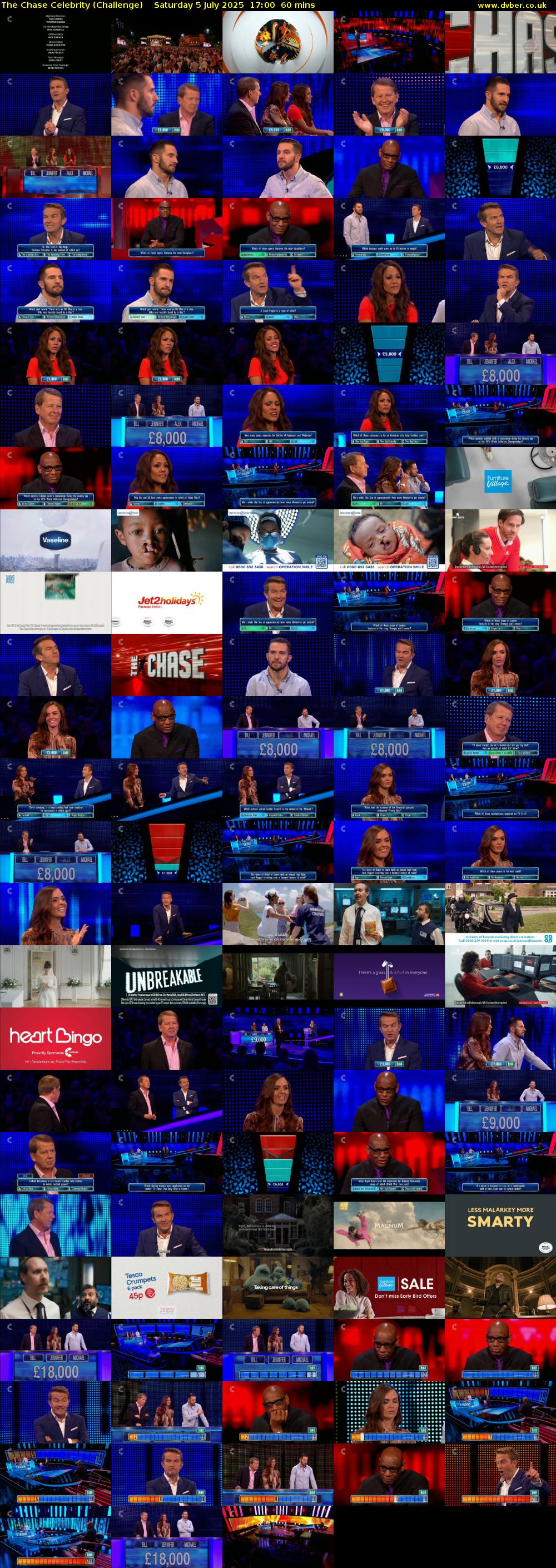 The Chase Celebrity (Challenge) Saturday 5 July 2025 17:00 - 18:00